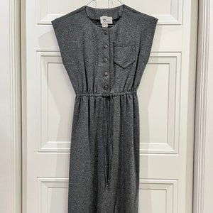 Vintage Gray Sleeveless Knit Dress